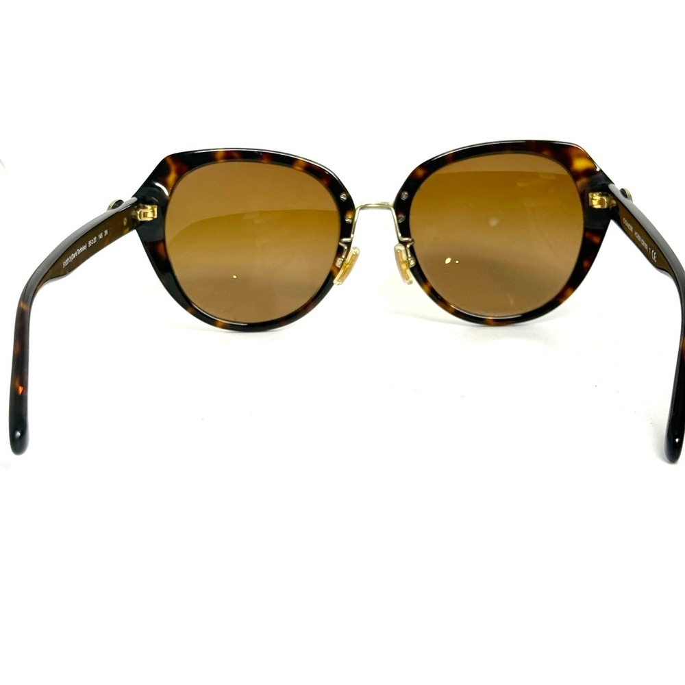 Coach HC 8331 C6189 Dark Tortoise Butterfly Sunglasses Gold Logo 55-20-145